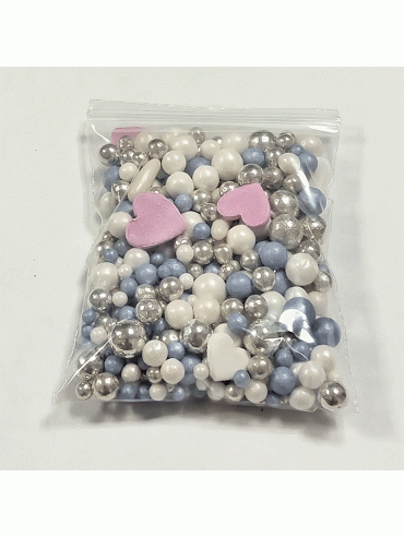 Dekorativne perle 50g ljubičasti mix
